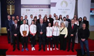 Svecanost povodom potpisivanja pozivnice za Olimpijske Igre u Parizu 2024. godine u hotelu Hajat, Beograd 04.12.2023. godine Foto: Ivica Veselinov / MN PRESS OLIMPIJSKI KOMITET SRBIJE