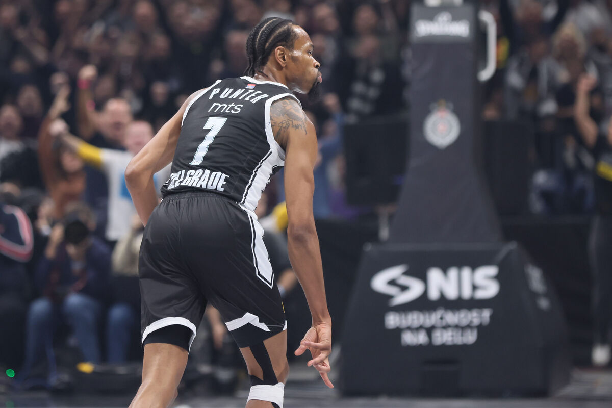KEVIN PUNTER Kevin Panter kosarkas Partizana na utakmici Evrolige protiv Olimpija Armani Milano u hali Stark Beogradska arena, Beograd 07.12.2023. godine Foto: Marko Metlas Kosarka, Partizan, Evroliga, Olimpija Armani Milano