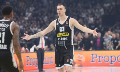 DANILO ANDJUSIC kosarkas Partizana na utakmici Evrolige protiv Olimpija Armani Milano u hali Stark Beogradska arena, Beograd 07.12.2023. godine Foto: Marko Metlas Kosarka, Partizan, Evroliga, Olimpija Armani Milano