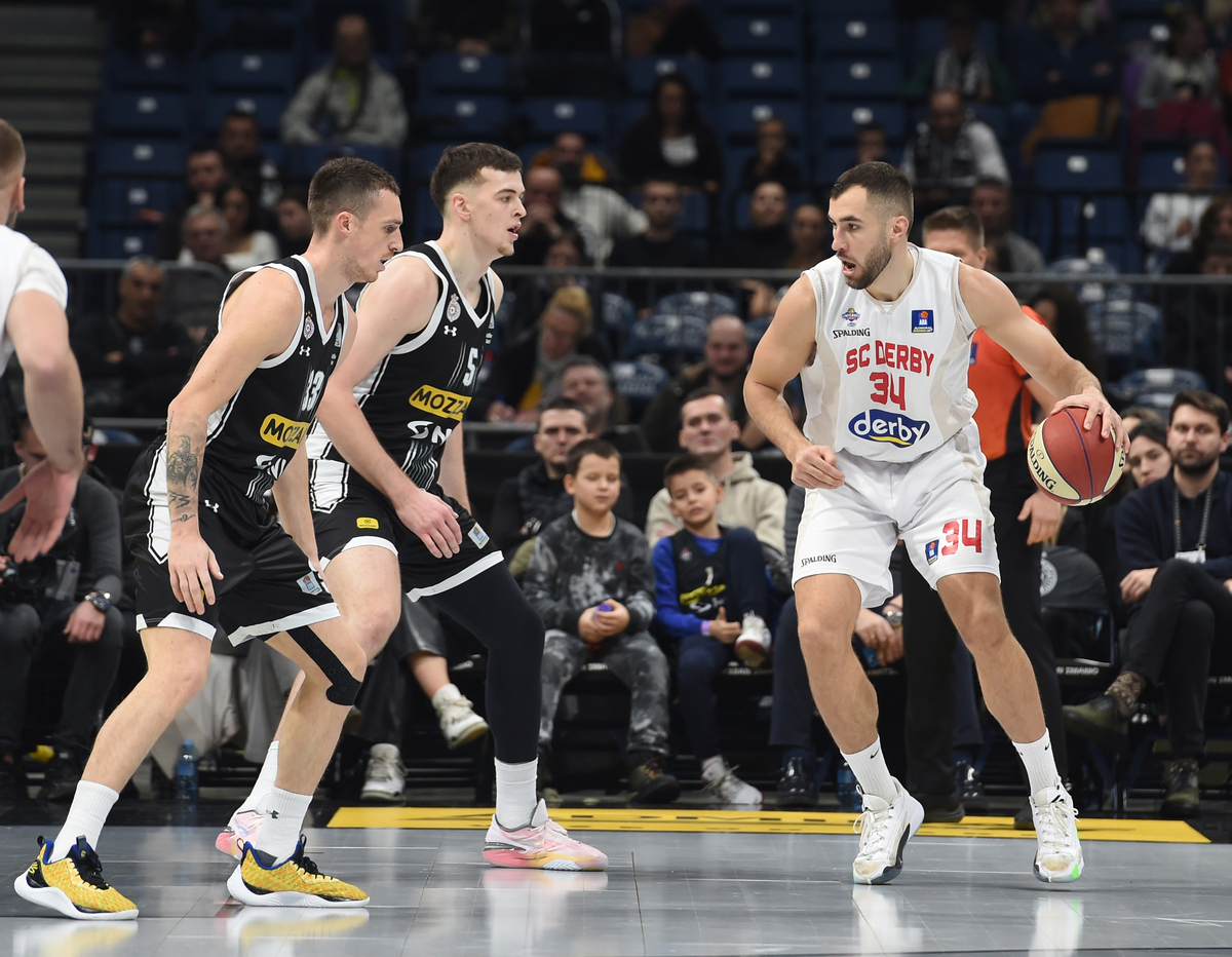 KENAN KAMENJAS, kosarkas SC Derbi, na utakmici ABA lige protiv Partizana, u Beogradskoj Stark areni. Beograd, 11.12.2023. foto: Nebojsa Parausic Kosarka, ABA League, Partizan, SC Derby