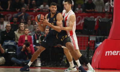 kosarkas Crvene Zvezde na utakmici Evrolige protiv Real Madrida u hali Beogradska Stark Arena, Beograd 19.12.2023. godine Foto: Ivica Veselinov / MN PRESS KOSARKA, BASKETBALL, EVROLIGA, EUROLEAGUE, CRVENA ZVEZDA, REAL MADRID