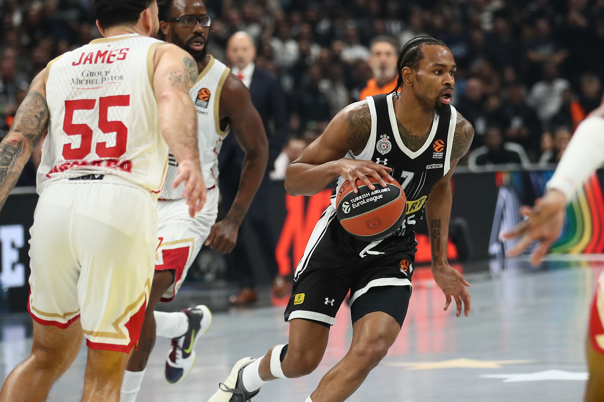 Kevin Panter, kosarkas Partizana na utakmici Evrolige protiv Monaka u hali Beogradska Stark Arena, Beograd 05.12.2023. godine Foto: Ivica Veselinov / MN PRESS KOSARKA, BASKETBALL, EVROLIGA, EUROLEAGUE, PARTIZAN, MONACO, MONAKO