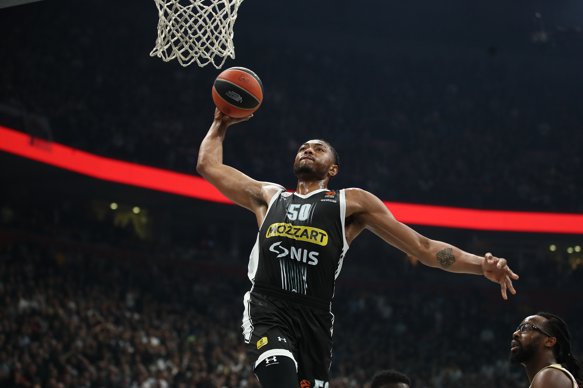 Bruno Kaboklo, kosarkas Partizana na utakmici Evrolige protiv Monaka u hali Beogradska Stark Arena, Beograd 05.12.2023. godine Foto: Ivica Veselinov / MN PRESS KOSARKA, BASKETBALL, EVROLIGA, EUROLEAGUE, PARTIZAN, MONACO, MONAKO