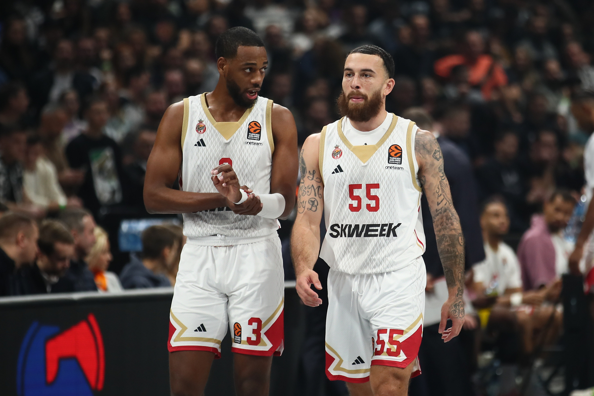 Majk Džejms, Džordan Lojd kosarkas Monaka na utakmici Evrolige protiv Partizana u hali Beogradska Stark Arena, Beograd 05.12.2023. godine Foto: Ivica Veselinov / MN PRESS KOSARKA, BASKETBALL, EVROLIGA, EUROLEAGUE, PARTIZAN, MONACO, MONAKO
