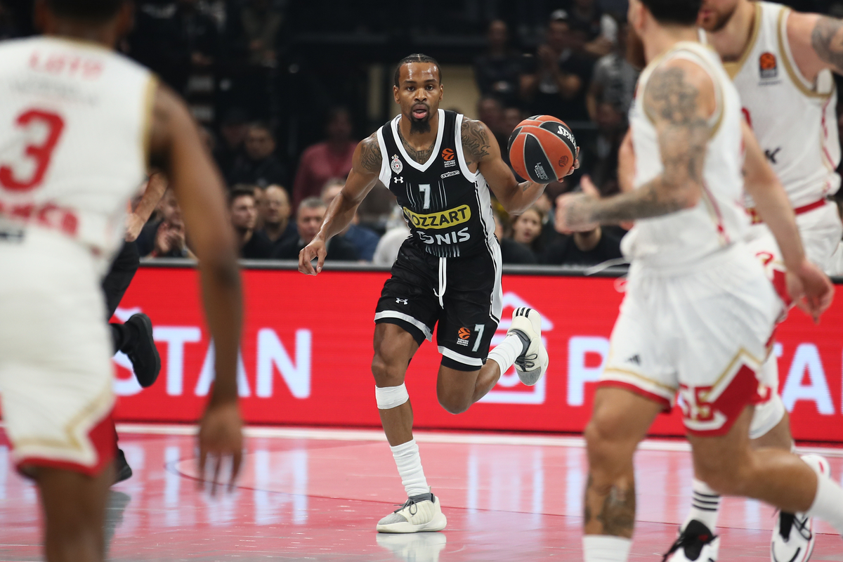 Kevin Panter, kosarkas Partizana na utakmici Evrolige protiv Monaka u hali Beogradska Stark Arena, Beograd 05.12.2023. godine Foto: Ivica Veselinov / MN PRESS KOSARKA, BASKETBALL, EVROLIGA, EUROLEAGUE, PARTIZAN, MONACO, MONAKO