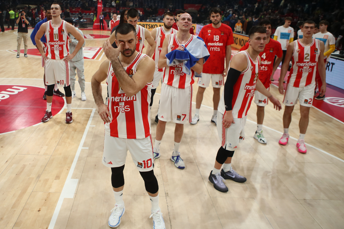 kosarkas Crvene Zvezde na utakmici Evrolige protiv Real Madrida u hali Beogradska Stark Arena, Beograd 19.12.2023. godine Foto: Ivica Veselinov / MN PRESS KOSARKA, BASKETBALL, EVROLIGA, EUROLEAGUE, CRVENA ZVEZDA, REAL MADRID