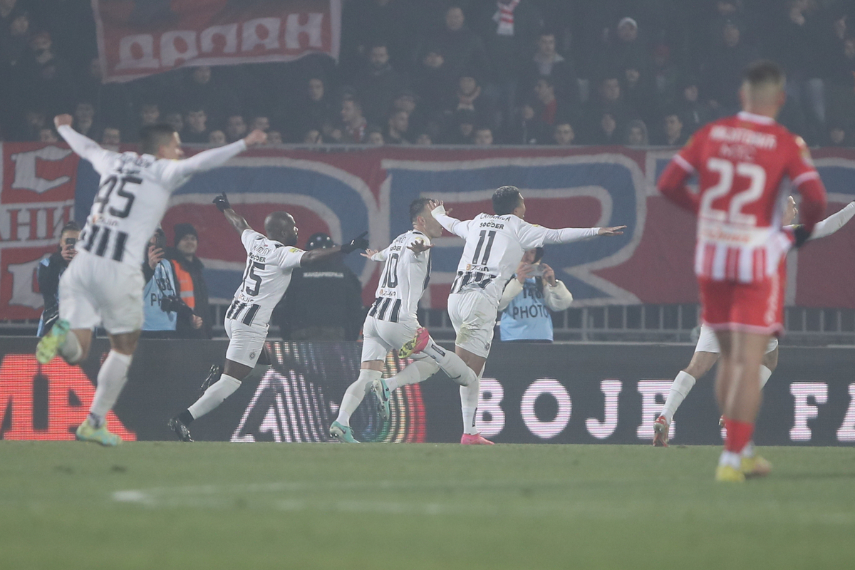 , fudbaler Partizana, na prvenstvenoj utakmici protiv Crvene zvezde, na stadionu JNA. Beograd, 20.12.2023. foto: MN Press / Ivica Veselinov Fudbal, 171. derbi, Partizan, Crvena zvezda,