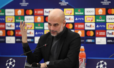JOSEP PEP GUARDIOLA Zozep Pep Gvardiola trener fudbalera Mancester Sitija na konferenciji pred utakmicu UEFA Lige Sampiona protiv Crvene Zvezde na stadionu Rajko Mitic, Beograd 12.12.2023. godine Foto: Ivica Veselinov / MN PRESS FUDBAL, FOOTBALL, UEFA CHAMPIONS LEAGUE, LIGA SAMPIONA, CRVENA ZVEZDA, RED STAR, MANCHESTER CITY