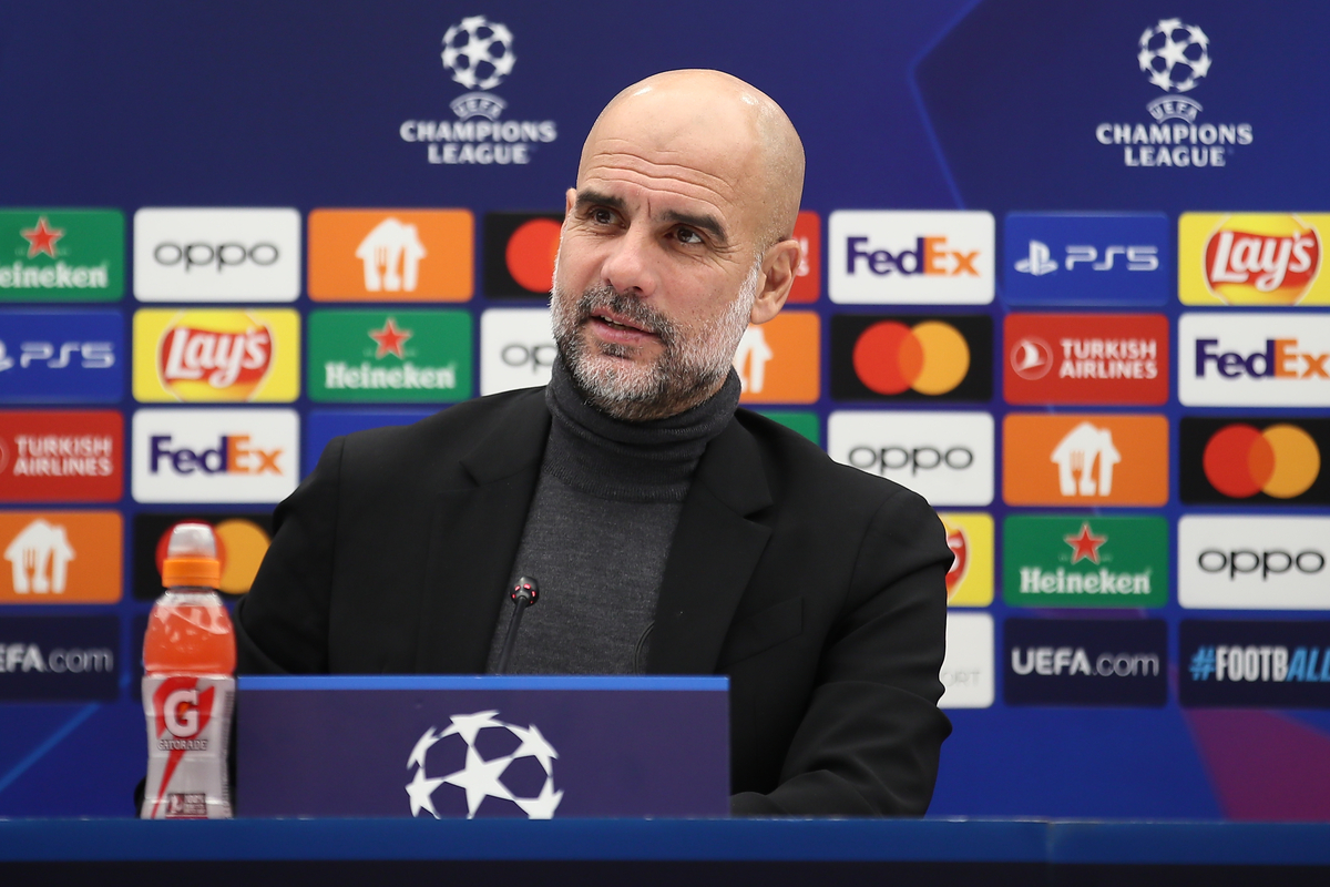 JOSEP PEP GUARDIOLA Zozep Pep Gvardiola trener fudbalera Mancester Sitija na konferenciji pred utakmicu UEFA Lige Sampiona protiv Crvene Zvezde na stadionu Rajko Mitic, Beograd 12.12.2023. godine Foto: Ivica Veselinov / MN PRESS FUDBAL, FOOTBALL, UEFA CHAMPIONS LEAGUE, LIGA SAMPIONA, CRVENA ZVEZDA, RED STAR, MANCHESTER CITY