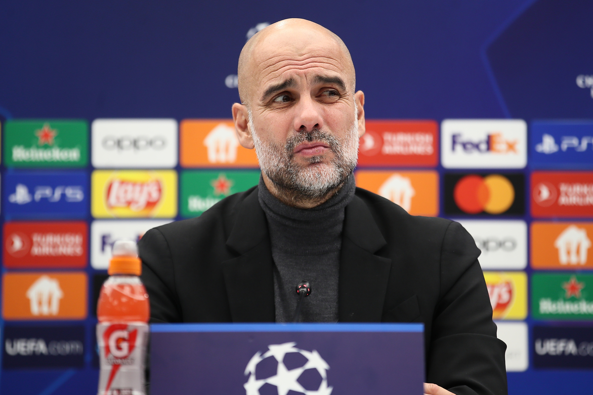 JOSEP PEP GUARDIOLA Zozep Pep Gvardiola trener fudbalera Mancester Sitija na konferenciji pred utakmicu UEFA Lige Sampiona protiv Crvene Zvezde na stadionu Rajko Mitic, Beograd 12.12.2023. godine Foto: Ivica Veselinov / MN PRESS FUDBAL, FOOTBALL, UEFA CHAMPIONS LEAGUE, LIGA SAMPIONA, CRVENA ZVEZDA, RED STAR, MANCHESTER CITY