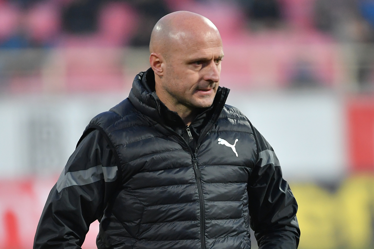 Igor Duljaj trener Partizana na utakmici Superlige Prvenstva Srbije protiv Radnickog na Stadionu Cair, Nis 11.12.2023. godine Foto: Mladjan Ivanovic Fudbal, Partizan, Superliga Prvenstvo Srbije, Radnicki Nis