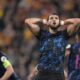 Sevilla's Rafa Mir reacts during the Champions League Group B soccer match between Lens and Sevilla at the Bollaert stadium in Lens, France, Tuesday, Dec. 12, 2023. (AP Photo/Thibault Camus)