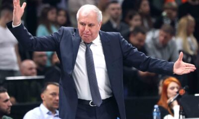 kosarkas Partizana na utakmici Evrolige protiv Zalgirisa u hali Stark Arena, Beograd 26.01.2024. Foto: Marko Metlas Kosarka, Partizan, Evroliga, Zalgiris