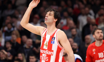 kosarkas Crvene zvezde na utakmici Jadranske ABA lige protiv Partizana u hali Stark Beogradska arena, Beograd 28.01.2024. godine Foto: Marko Metlas Kosarka, Crvena zvezda, Jadranska ABA liga, Partizan