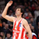 kosarkas Crvene zvezde na utakmici Jadranske ABA lige protiv Partizana u hali Stark Beogradska arena, Beograd 28.01.2024. godine Foto: Marko Metlas Kosarka, Crvena zvezda, Jadranska ABA liga, Partizan