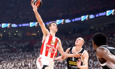 kosarkas Crvene zvezde na utakmici Evrolige protiv Partizana u hali Stark Beogradska arena, Beograd 04.01.2023. godine Foto: Marko Metlas Kosarka, Crvena zvezda, Evroliga, Partizan