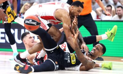 kosarkas Crvene zvezde na utakmici Evrolige protiv Partizana u hali Stark Beogradska arena, Beograd 04.01.2023. godine Foto: Marko Metlas Kosarka, Crvena zvezda, Evroliga, Partizan