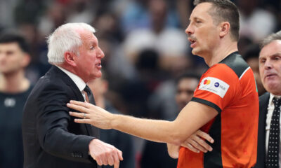 kosarkas Crvene zvezde na utakmici Jadranske ABA lige protiv Partizana u hali Stark Beogradska arena, Beograd 28.01.2024. godine Foto: Marko Metlas Kosarka, Crvena zvezda, Jadranska ABA liga, Partizan