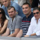 LUKA PAVICEVIC kosarkaski trener, DEJAN MILOJEVIC trener i MIODRAG RAZNATOVIC menadzer na mecu Adria tura na terenima tenis centra Novak,Beograd 12.06.2020. godine Foto: Marko Metlas Tenis, Srbija, Adria tour