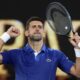 Novak Djokovic of Serbia celebrates after defeating Tomas Martin Etcheverry of Argentina in their third round match at the Australian Open tennis championships at Melbourne Park, Melbourne, Australia, Friday, Jan. 19, 2024. (AP Photo/Asanka Brendon Ratnayake)