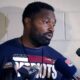 FILE - New England Patriots linebackers coach Jerod Mayo faces reporters, Monday, Aug. 29, 2022, at the NFL football team's stadium, in Foxborough, Mass. The New England Patriots have agreed to hire Jerod Mayo to succeed Bill Belichick as their next head coach, according to a person familiar with the situation. Details were still being worked out on Friday, Jan. 12, 2024, according to the person, who spoke on the condition of anonymity because the team hasn't announced the decision. (AP Photo/Steven Senne, File)