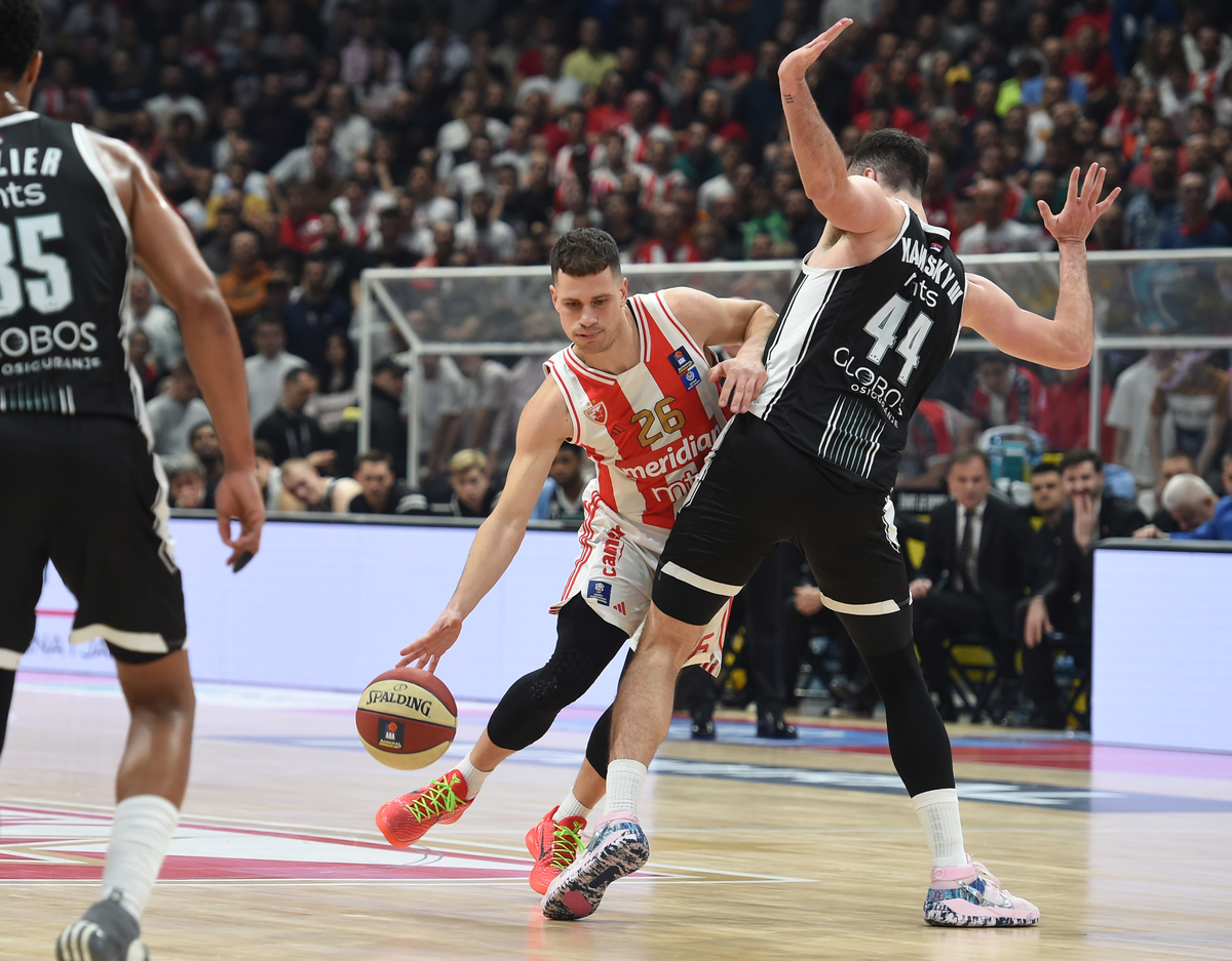 CRVENA ZVEZDA vs PARTIZAN Beograd, 28.01.2024. foto: Nebojsa Parausic Kosarka, ABA League, Crvena zvezda, Partizan