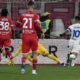 Inter's Lautaro Martinez, right, in action during the Italian Serie A soccer match between Monza and Inter at U-Power Stadium in Monza, Italy, Saturday Jan. 13, 2024. (Claudio Grassi/LaPresse via AP)