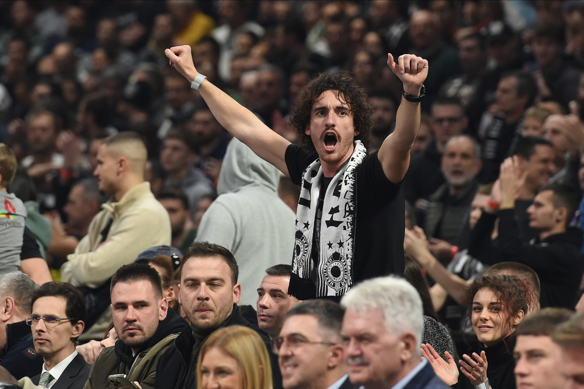 , kosarkas Partizana, na utakmici Evrolige protiv Makabija, u Beogradskoj Stark areni. Beograd, 12.01.2024. foto: Nebojsa Parausic / MN press Kosarka, Euroleague, Partizan, Makabi