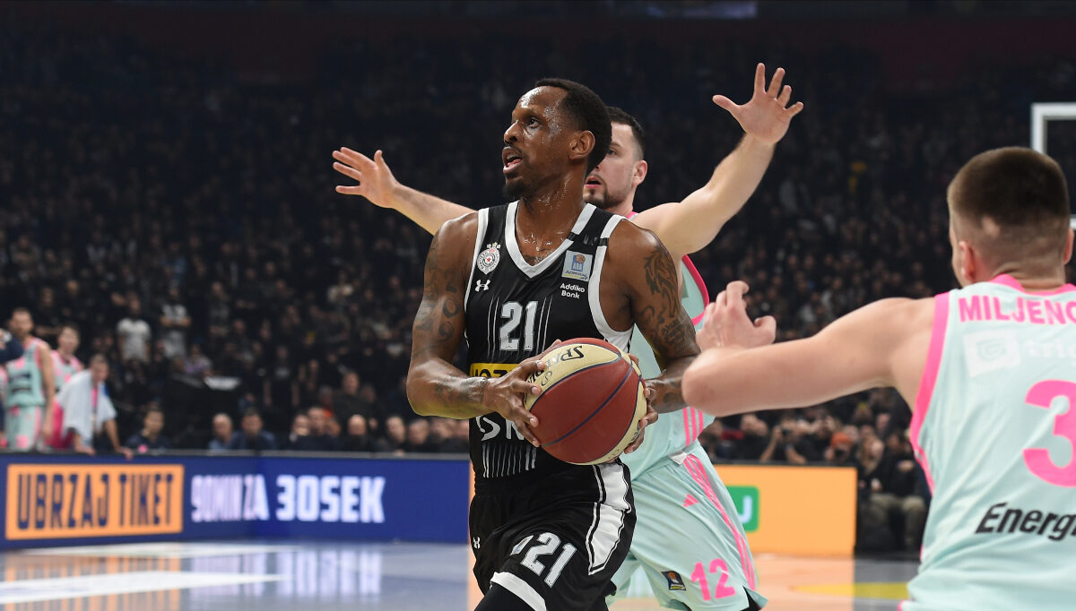 , kosarkas Partizana, na utakmici ABA lige protiv Mege, u Beogradskoj Stark Areni. Beograd, 22.01.2024. foto: Nebojsa Parausic Kosarka, ABA League, Partizan, Mega MIS