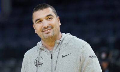 Golden State Warriors assistant coach Dejan Milojevic smiles before an NBA preseason basketball game against the Denver Nuggets in San Francisco, Friday, Oct. 14, 2022. Warriors assistant coach Dejan Milojević, a mentor to two-time NBA MVP Nikola Jokic and a former star player in his native Serbia, died Wednesday, Jan. 17, 2024, after suffering a heart attack, the team announced. Milojević, part of the staff that helped the Warriors win the 2022 NBA championship, was 46. (AP Photo/Jeff Chiu)