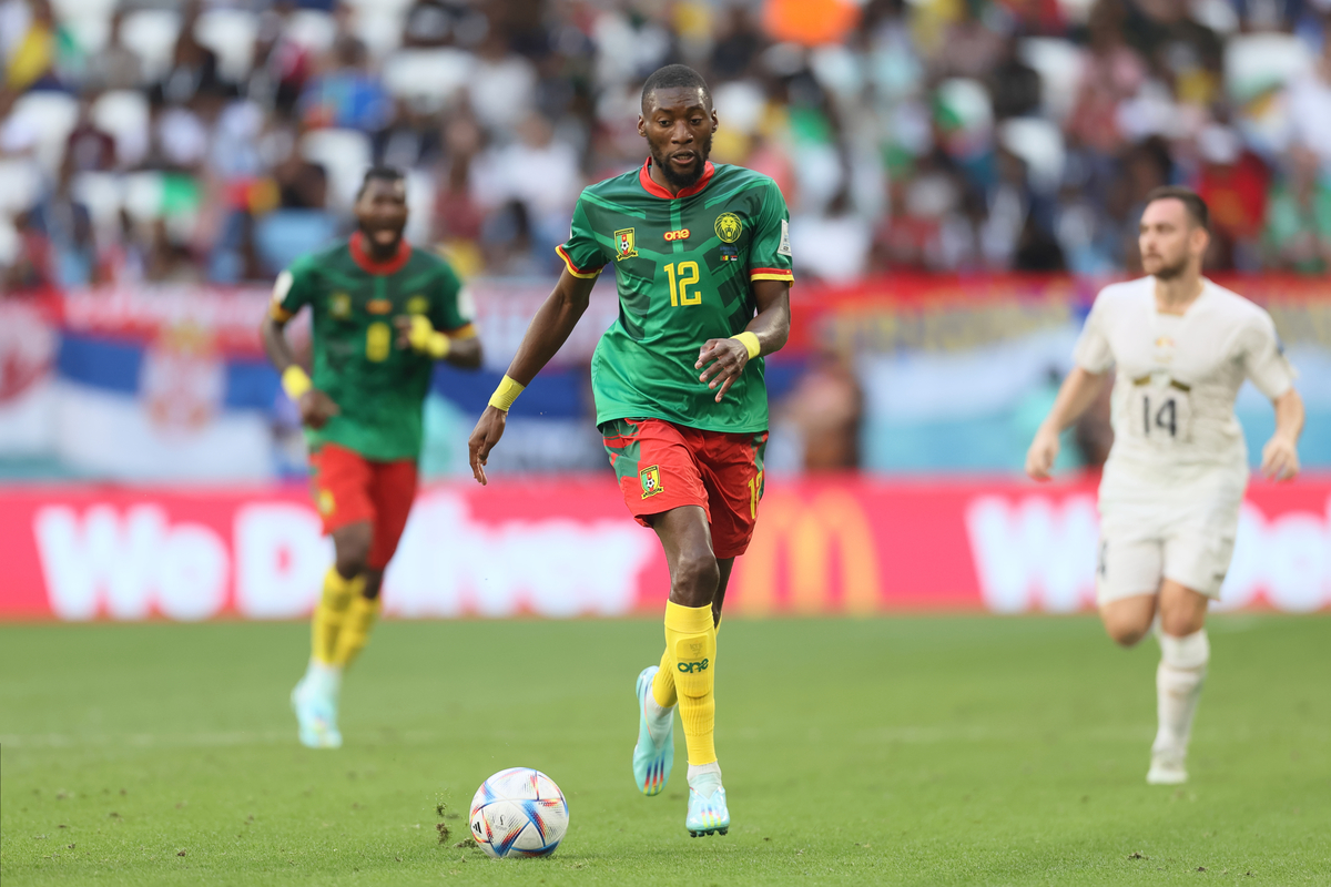 KARL TOKO EKAMBI Karl Toko Ekambi fudbaler reprezentacije Kameruna na utakmici FIFA Svetskog prvenstva 2022 protiv Srbije na stadionu Al Dzanub, Doha, 28.11.2022. godine Foto: Marko Metlas Fudbal, Srbija, Kamerun, FIFA Svetsko prvenstvo 2022, Katar