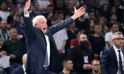 Željko Obradović trener Partizana na utakmici Evrolige protiv Efesa u hali Stark Beogradska arena, Beograd 29.02.2024. godine Foto: Marko Metlas Kosarka, Partizan, Evroliga, Efes, Anadolu Efes