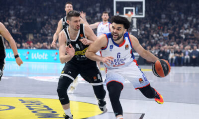 kosarkas Partizana na utakmici Evrolige protiv Efesa u hali Stark Beogradska arena, Beograd 29.02.2024. godine Foto: Marko Metlas Kosarka, Partizan, Evroliga, Efes, Anadolu Efes