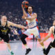 kosarkas Partizana na utakmici Evrolige protiv Efesa u hali Stark Beogradska arena, Beograd 29.02.2024. godine Foto: Marko Metlas Kosarka, Partizan, Evroliga, Efes, Anadolu Efes