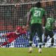 Nigeria's William Troost-Ekong, scores his side's first goal from the penalty spot during the African Cup of Nations semifinal soccer match between Nigeria and South Africa, at the Peace of Bouake stadium in Bouake Bouake, Ivory Coast, Wednesday, Feb. 7, 2024. (AP Photo/Themba Hadebe)