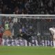 Roma's Paulo Dybala, left, scores on a penalty kick during the Italian Series A soccer match between Roma and Torino at Rome's Olympic stadium, Italy, Monday, Feb. 26, 2024. (AP Photo/Gregorio Borgia)