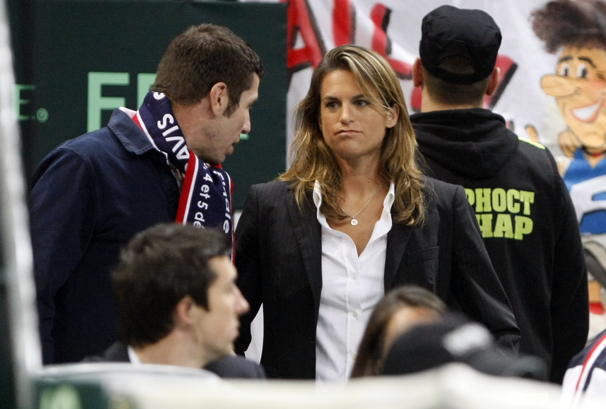 Amelie Mauresmo Ameli Morezmo bivsa teniserka Francuske, Dejvis kup reprezentacije Francuske na mecu finala Dejvis kupa protiv Srbije u hali Beogradska arena 03.12.2010. godine Foto: Marko Metlas