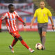 ABIOLA DAUDA fudbaler Crvene zvezde na utakmici Superlige Prvenstva Srbije protiv Vozdovca na stadionu Crvene zvezde Beograd 29.03.2014. godine Foto: Marko Metlas Fudbal, Crvena zvezda, Superliga Prvenstvo Srbije, Vozdovac