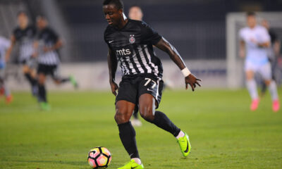 THEOPHILUS SOLOMON Teofilus Solomon, fudbaler Partizana, na prvenstvenoj utakmici protiv Mladosti, na stadionu JNA. Beograd, 09.09.2017. foto: Nebojsa Parausic Fudbal, Partizan, Mladost Lucani