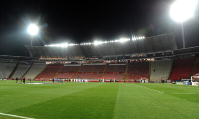 Prazne tribine na utakmici Lige Evrope Crvena zvezda - Hoffenhajm, na stadionu Rajko Mitic. Beograd, 03.12.2020. foto: Nebojsa Parausic Fudbal, UEFA, Crvena zvezda, Hofenhajm