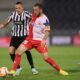 FILIP MALBASIC fudbaler Vojvodine Novi Sad na utakmici Superlige Prvenstva Srbije protiv LJUBOMIR FEJSA iz Partizana na stadionu Partizana, Beograd 02.10.2022. godine Foto: Marko Metlas Fudbal, Partizan, Superliga Prvenstvo Srbije, Vojvodina Novi Sad
