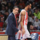 IOANNIS SFAIROPOULOS Janis Sferopulos trener i ADAM HANGA kosarkas Crvene zvezde na utakmici Jadranske ABA lige protiv FMP Zeleznika u hali Stark Beogradska arena, Beograd 21.01.2024. godine Foto: Marko Metlas Kosarka, Crvena zvezda, Jadranska ABA liga, FMP Zeleznik