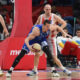 LUKA BOZIC, kosarkas Zadra, na utakmici ABA lige protiv Crvene zvezde, i DEJAN DAVIDOVAC, u u Beogradskoj Stark areni. Beograd, 11.02.2024. foto: Nebojsa Parausic Kosarka, ABA League, Crvena zvezda, Zadar