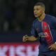 PSG's Kylian Mbappe runs during the Champions League round of 16 first leg soccer match between Paris Saint-Germain and Real Sociedad, at the Parc des Princes stadium in Paris, France, Wednesday, Feb. 14, 2024. (AP Photo/Christophe Ena)
