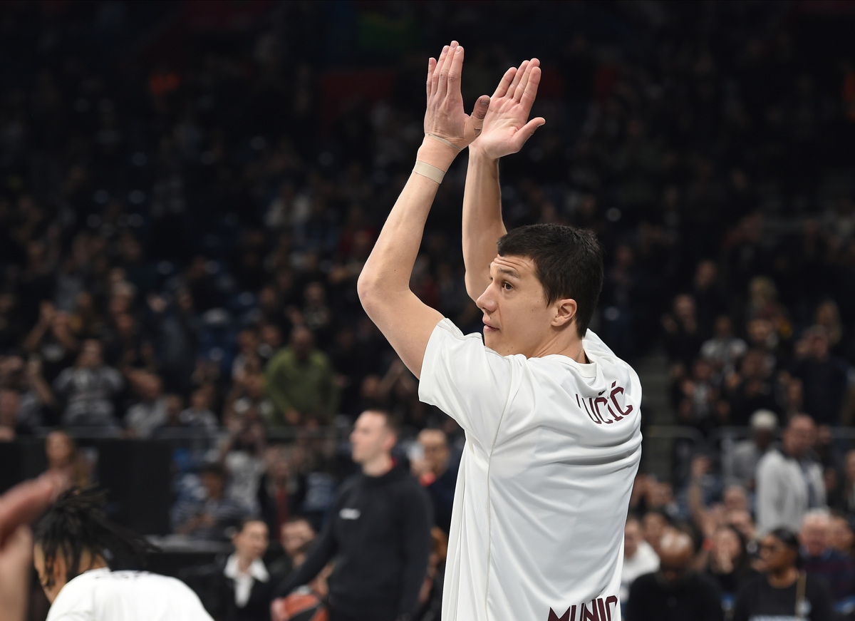 , basketball player of Bayern, at the Euroleague match against Partizan Belgrade, at Belgrade Stark Arena. Belgrade, 08.02.2024. photo: Nebojsa Parausic / MN Press BASKETBALL, EUROLEAGUE, PARTIZAN, BAYERN MUNICH