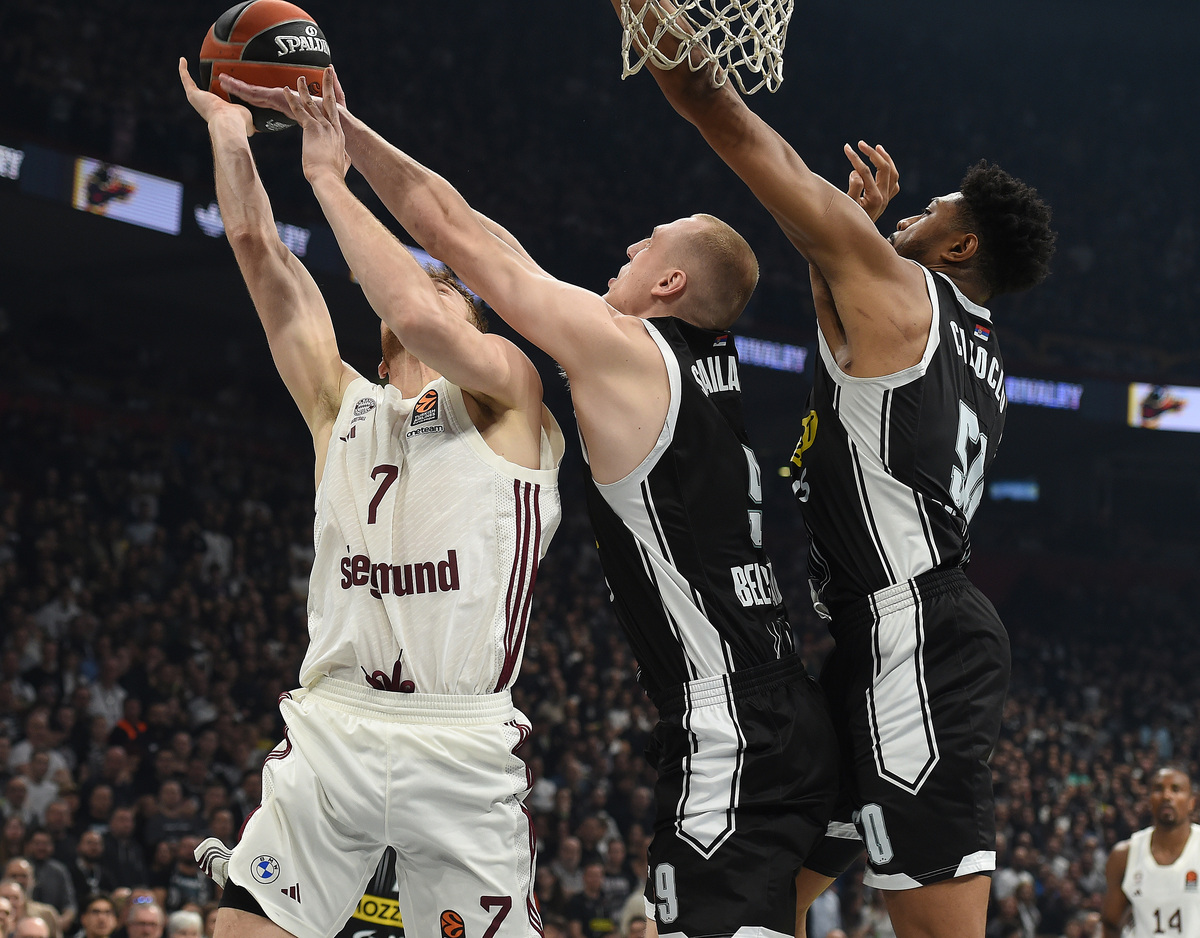 , basketball player of Bayern, at the Euroleague match against Partizan Belgrade, at Belgrade Stark Arena. Belgrade, 08.02.2024. photo: Nebojsa Parausic / MN Press BASKETBALL, EUROLEAGUE, PARTIZAN, BAYERN MUNICH