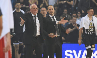 Željko Obradović trener Partizana, na utakmici finala kupa Srbije protiv Crvene zvezde, u hali Cair Nis, 17.02.2024. foto: Nebojsa Parausic Kosarka, Kup Srbije Radivoj Korac, Partizan, Crvena zvezda