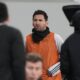Inter Miami's Lionel Messi warms up during the friendly soccer match between Vissel Kobe and Inter Miami CF at the National Stadium, Wednesday, Feb. 7, 2024, in Tokyo, Japan. (AP Photo/Eugene Hoshiko)