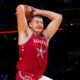 Denver Nuggets center Nikola Jokic (15) goes up for a shot during the first half of an NBA All-Star basketball game in Indianapolis, Sunday, Feb. 18, 2024. (AP Photo/Darron Cummings)