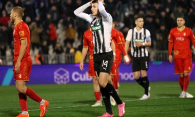Samed Baždar (Partizan) na meču protiv Napretka u Humskoj